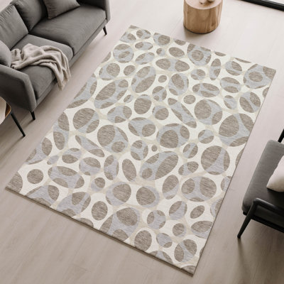 Tapis abstrait lavable à la machine Premium
