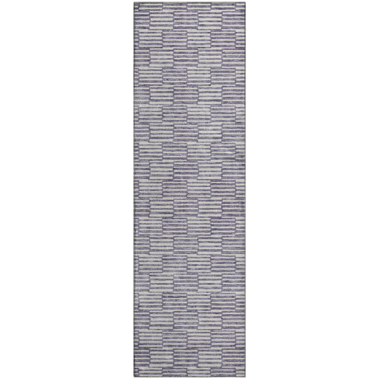 Premium Machine Washable Prisco Lilac Rug