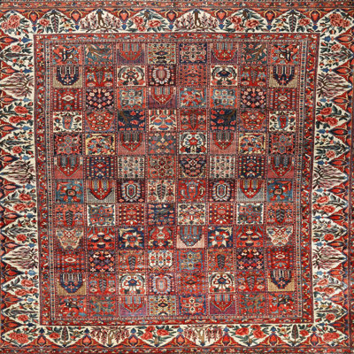 Tapis traditionnel rouge / brun / beige Sadira