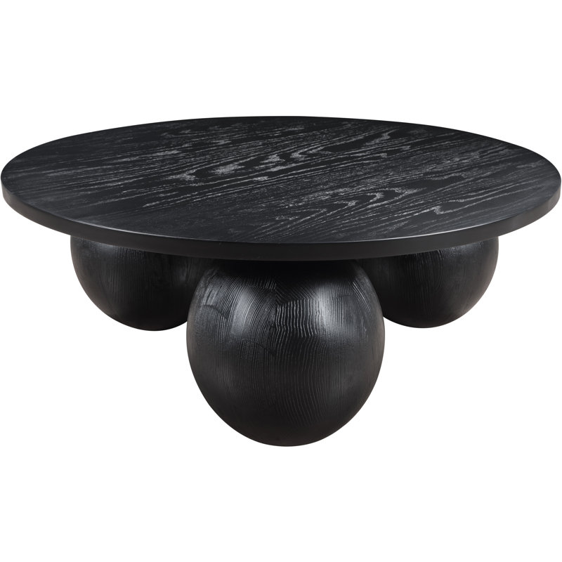 Table basse en placage de chêne Fitch, Noir, noir, noir, noir