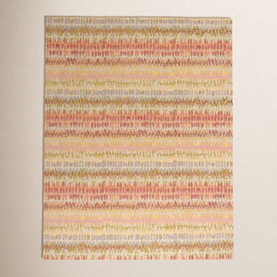 Paint Chip Pastel Hand-Hooked Abstract Wool Rug