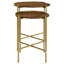 Table gigogne ronde en bois brun et doré 2 pièces Genevieve (seulement avec table basse)