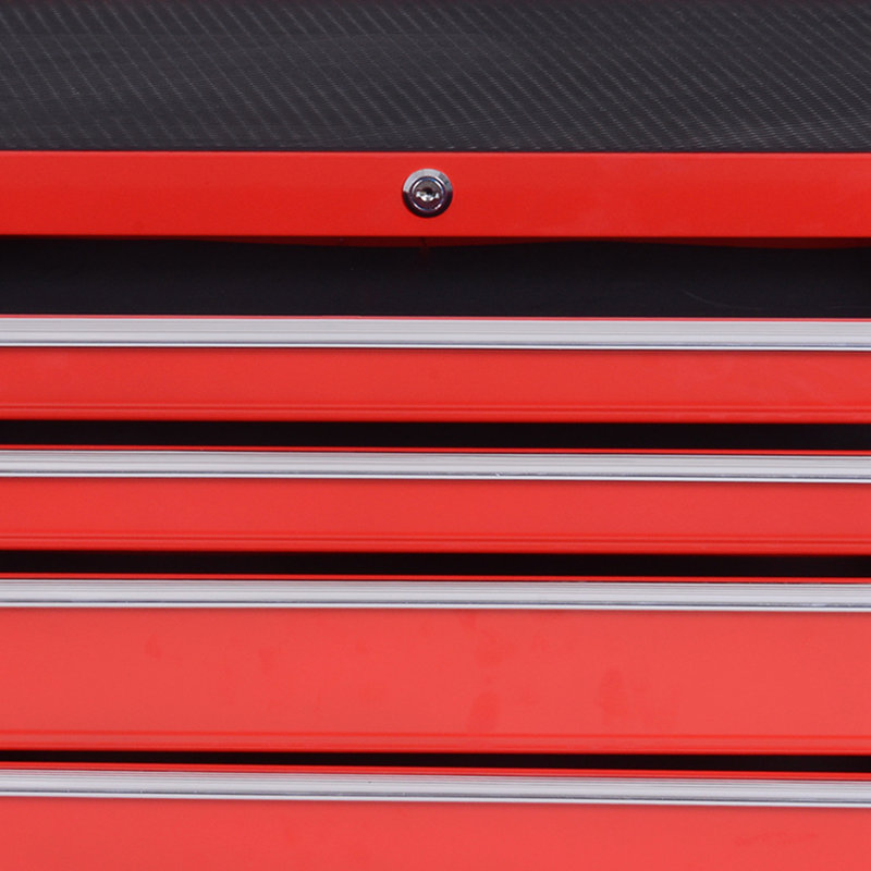 DURHAND Roller Tool Cabinet Storage Chest Box Garage Workshop 7 Drawers Red
