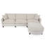 Canapé modulaire polyvalent avec repose-pieds, coussins amovibles et rangement pour accoudoirs pour plus de confort et de commodité-107770640