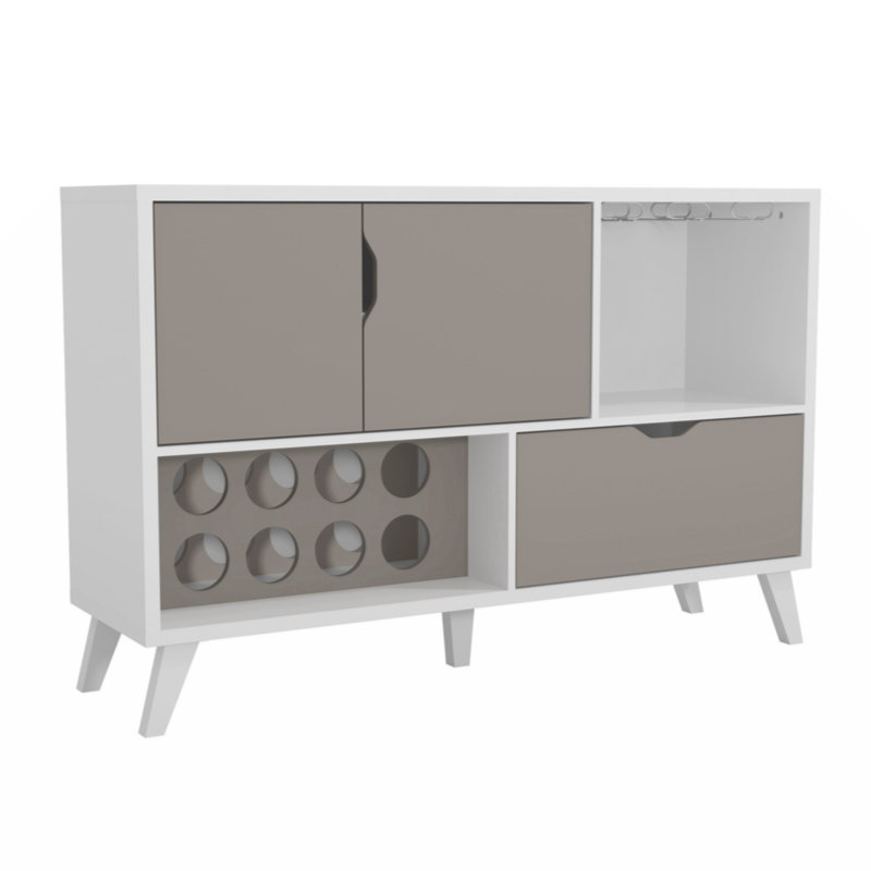Luberta 12 Bottle Solid Wood Standard White