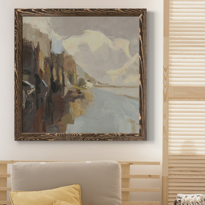 Imprimé Annete Northwest Shore, Encadré de bois de noyer, H 31,5 po x l 31,5 po x P 1,5 po