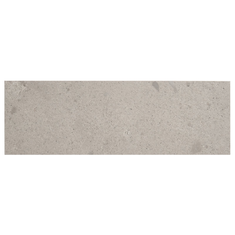 Piccoli Petite 4x12 Matte Terrazzo Look Porcelain Tile, Warm Gray