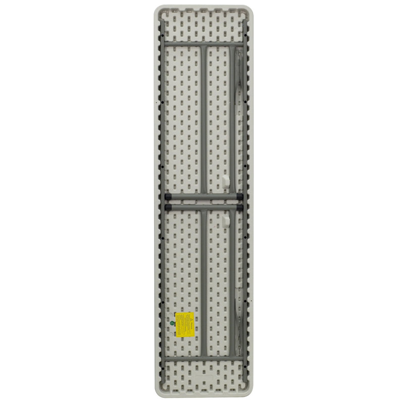 Versatile 72" Powder-Coated Gray Metal Folding Table for Indoor/Outdoor