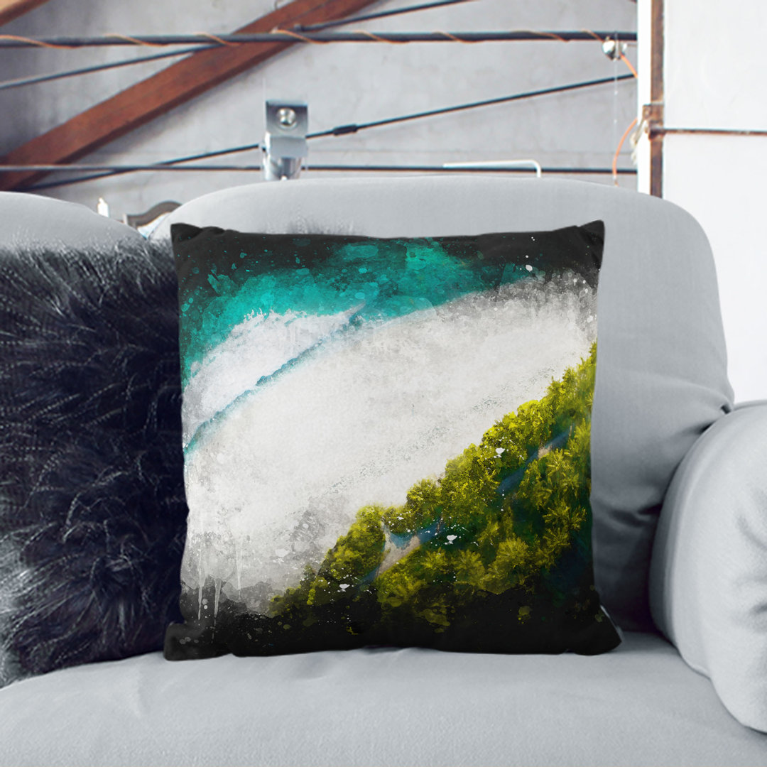 Beach View in the Maldives Cushion with Filling