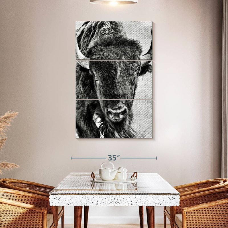 Brampt Buffalo Portrait, 50'' H X 32'' W