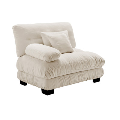 Big Chenille Sofa With Armless Design