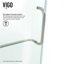 Cabine de douche à charnière sans cadre de l 36 po x P 36 po x H 79 po avec verre transparent 3/8 et base Monteray-50807752