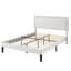 Ensemble de chambre en velours capitonné avec lit et 2 tables de chevet, aucun lit plateforme tapissier requis-137586300-137586301