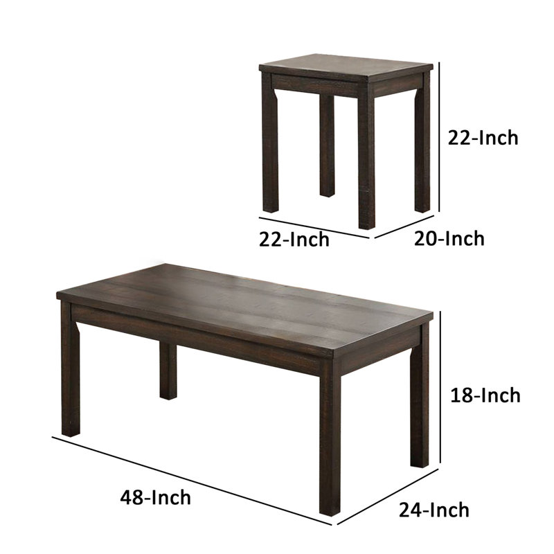 Ensemble de 3 tables basses