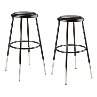 Adjustable Height Ergonomic Lab Stool with Footrest