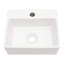Lavabo de salle de bain mural en céramique blanche avec trou de robinet simple, surface lisse et lisse, style moderne, plus d'espace, instructions d'installation incluses Lavabo rectangulaire de 13,6 po x 11,6 po