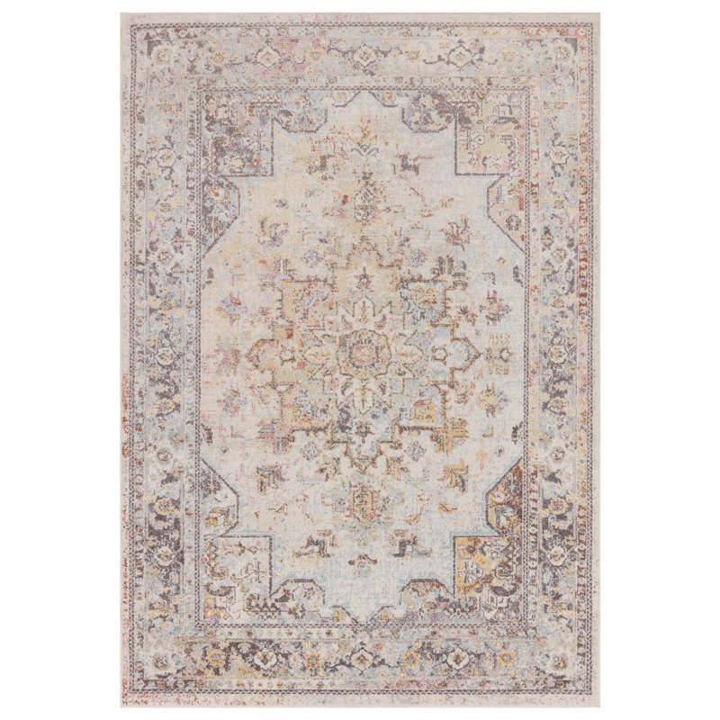 Massey Traditional Machine Woven Cream/Brown Rug, Rectangle 120 x 170 cm