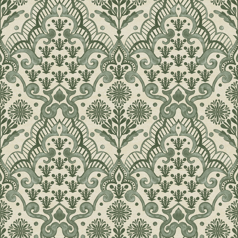Papier peint auto-adhésif Brownstone Blooms Forest, Vert