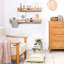 Wood Wall Organizer with Wall Baskets