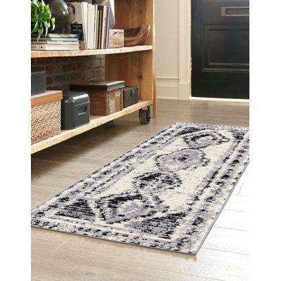 Tapis noir / blanc Ithalia