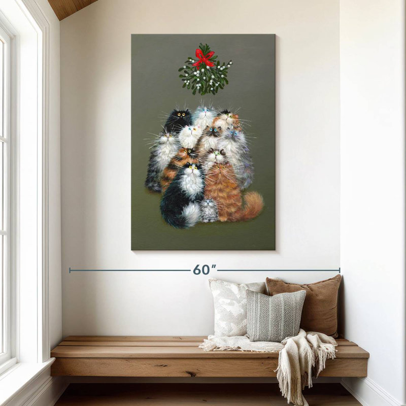 Brampt 12 chats de Noël, H 48 po x l 32 po