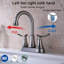 Robinet de lavabo de salle de bain moderne à 2 poignées-120218798
