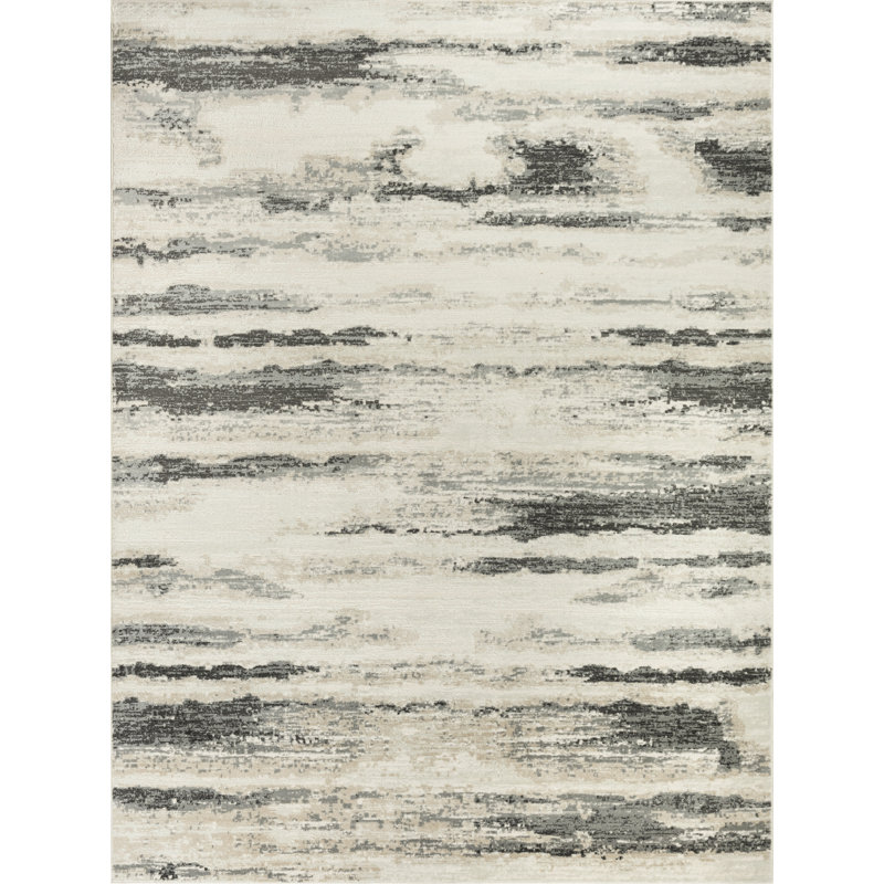 Wrought Studio™ Casson Grey Multicolor Modern Indoor Rug, Rectangle 9' x 12'