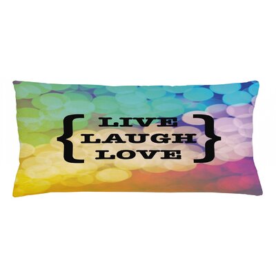 Live Laugh Love Indoor / Outdoor Lumbar Pillow Cover -  Ambesonne, min_35830_36x16