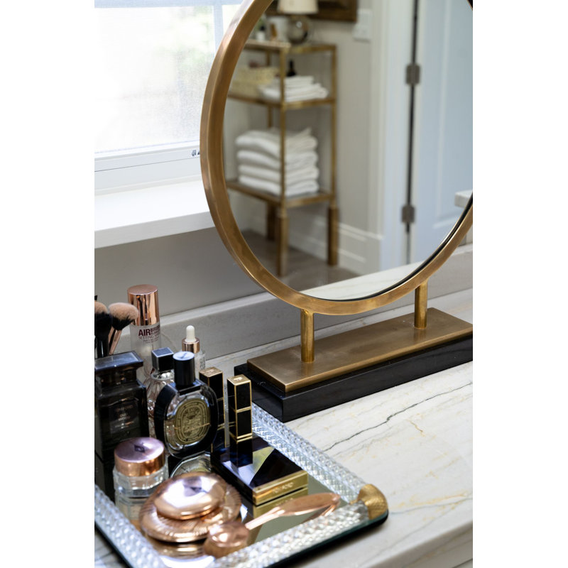 Alice Round Brass Mirror