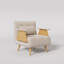 Canapé-lit rembourré convertible, chaise-lit réglable 3-en-1-1684675552