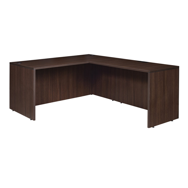 Coquille de bureau Nevjana, Acajou, H 29 po x l 60 po x P 77 po