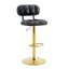 Ensemble de 2 tabourets de bar modernes avec tabourets rembourrés en cuir de polyuréthane à hauteur réglable avec base en métal et repose-pieds pour îlot de cuisine, bar personnel et salle de jeux-1981086097