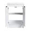 Meuble-lavabo autoportant avec lavabo en résine et deux armoires de rangement