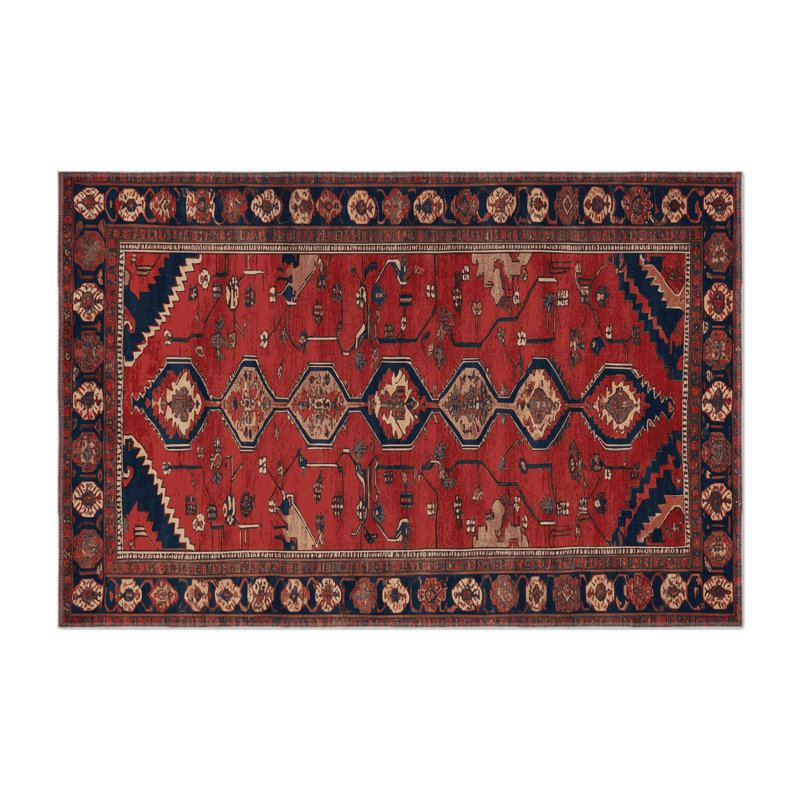 Tapis d'intérieur et d'extérieur brun Persian, Rectangle 9 pi x 12 pi