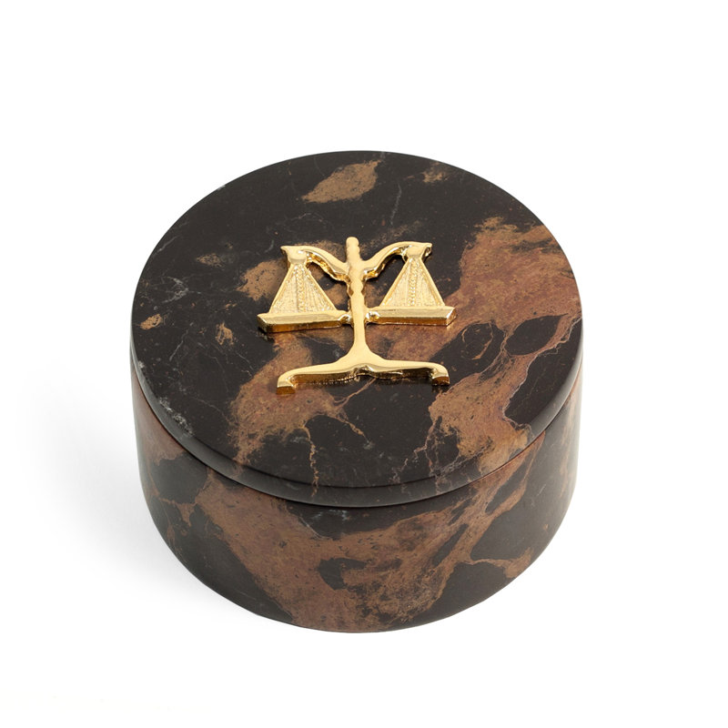 Boîte à accessoires ronde en marbre Légal