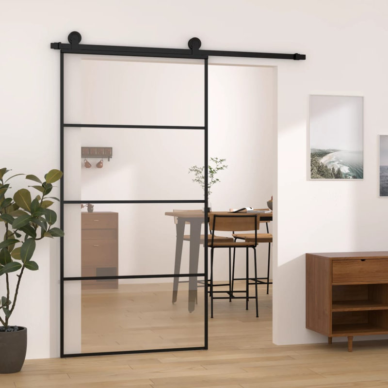Amberann Glass Sliding Door, 205cm H x 102.5cm W