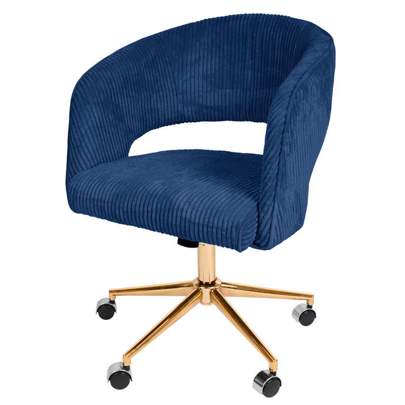 Reniel Corduroy Task Chair, Navy