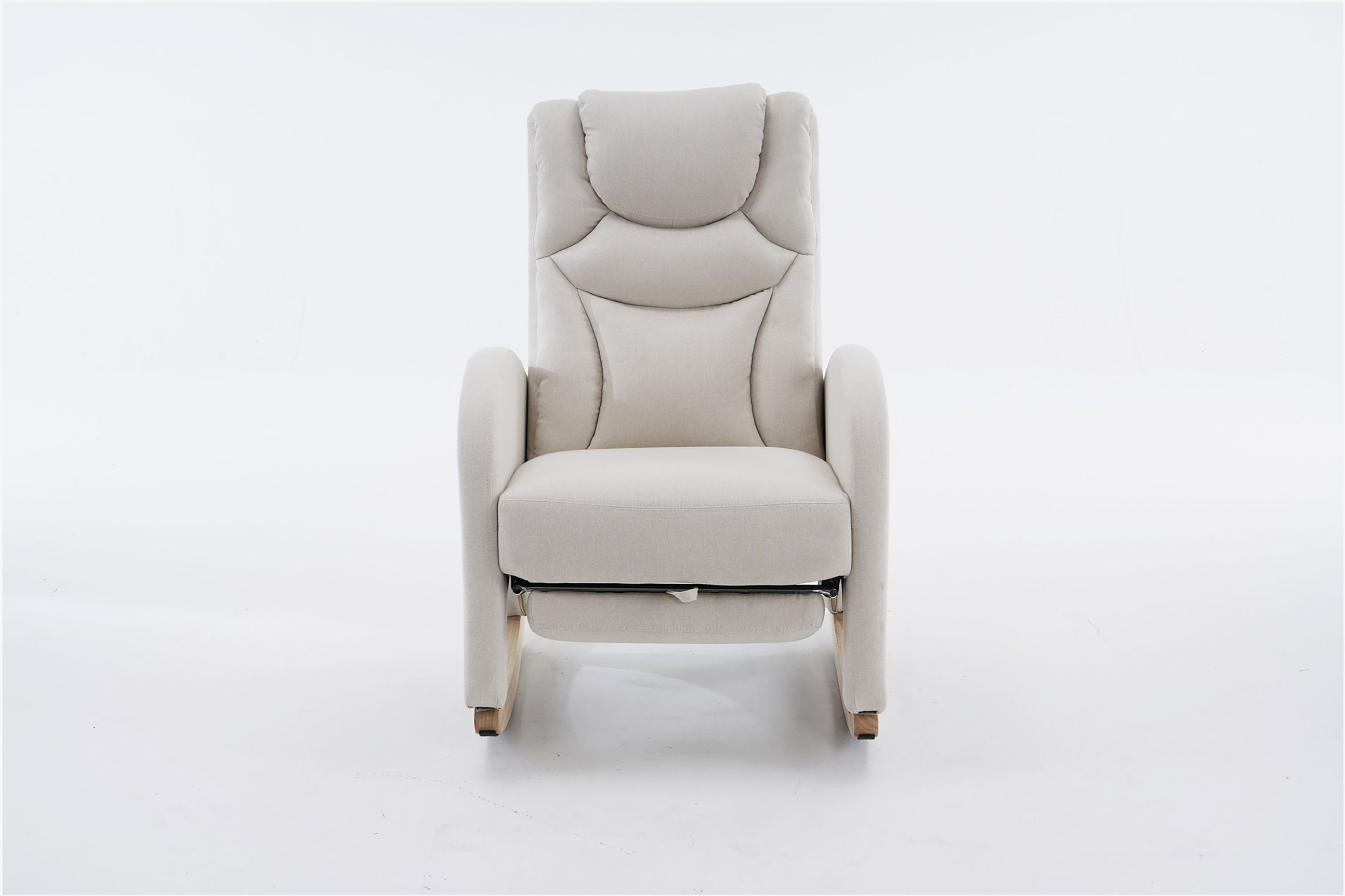 George Oliver Teddy Fabric Nursery Rocking Chair With Adjustable ...
