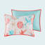 6 Piece Cotton Sateen Quilt Set With Throw Pillows Coral Full/Queen-108977390-108977389