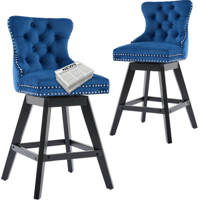 Swivel Solid Wood Counter Stool