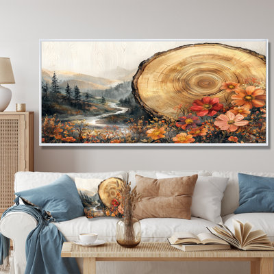 «Gernulf Wildflowers Flowers and Wood Slide Scenery II», art mural fleurs sauvages