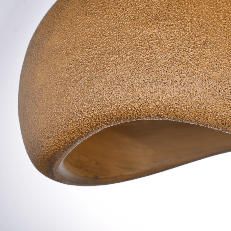 Luminaire suspendu en polyester 1 lumière brun, H 12,99 po x l 23,62 po x P 23,62 po