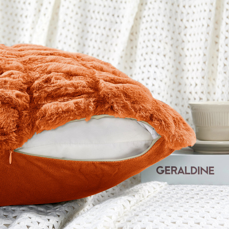 Square Euro Cushion Cover, Burnt Orange