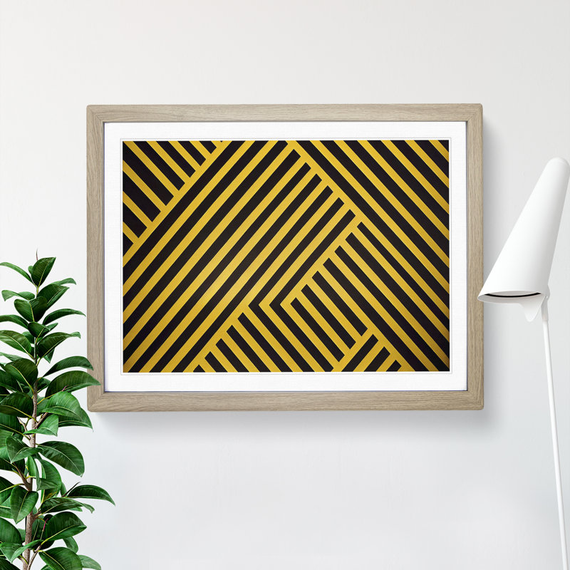 Inspiring Modern - Single Picture Frame Print, 46cm H x 64cm W x 2cm D, Oak