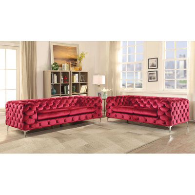 Geter " Velvet Loveseat