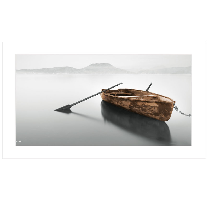 «Solitude» par Moises Levy, reproduction d'art sur papier encadrée, Cadre blanc