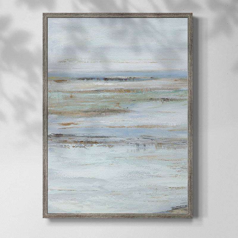 Reproduction encadrée «Mute Misty Marsh I» - bois massif, H 11 po x l 9 po