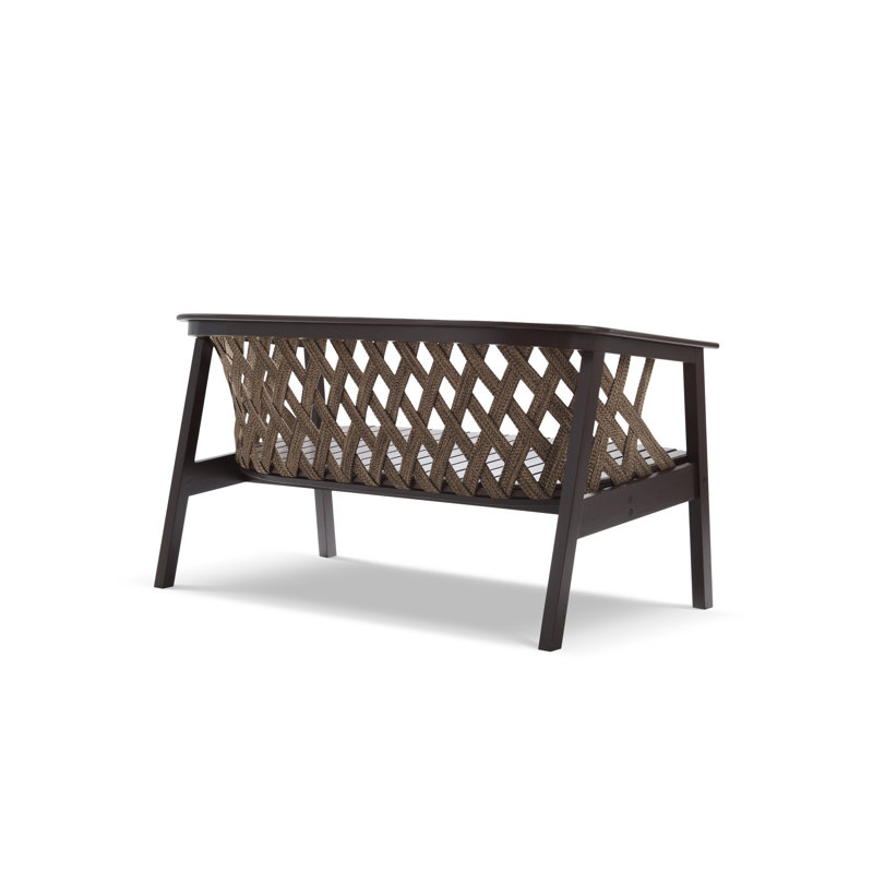 Calme Jardin 129cm Wide Ash Patio Sofa, Dark Brown