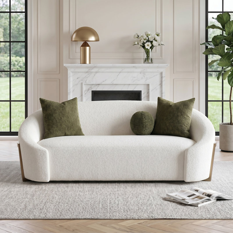 Canapé 74 po avec 2 coussins décoratifs 74 po, 34" H x 74" W x 42" D