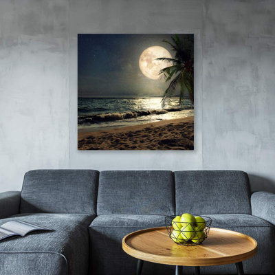 Moon " Moon Illuminating The Blue Ocean X01 "